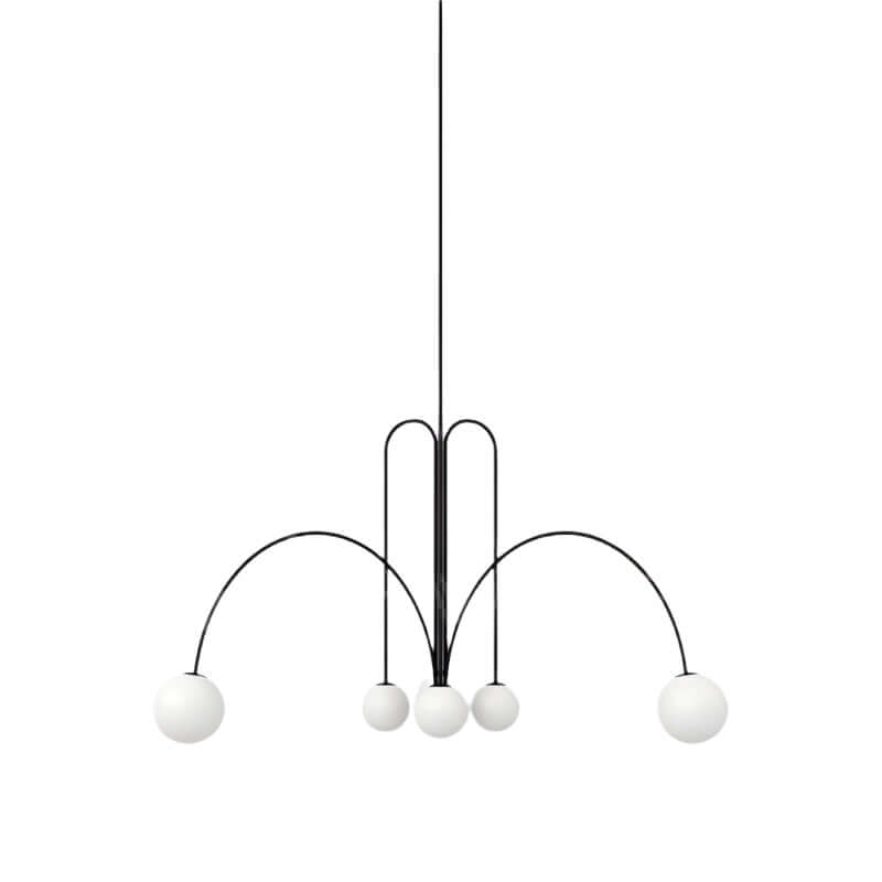 Elegant Glas & Metal Pendel Lampe