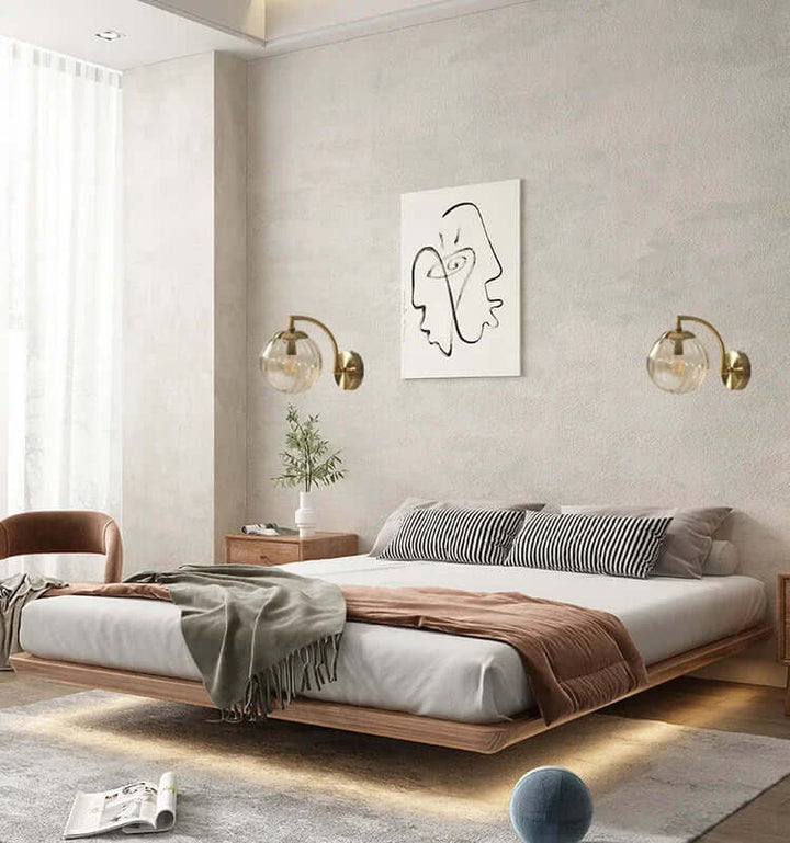 Moderne Glasvæglampe, Varm Hvid, 25cm