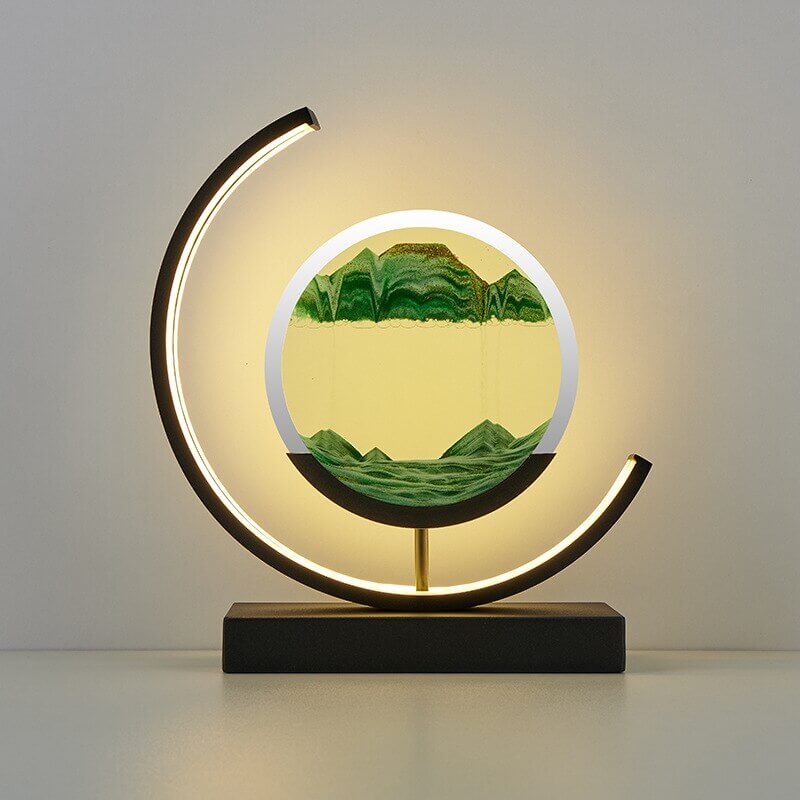 3D Sandbillede Bordlampe - Dynamisk Kunst