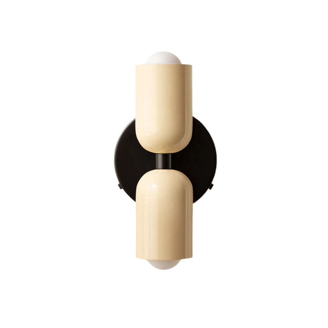 Vintage væglampe med dobbelt hoved i metal