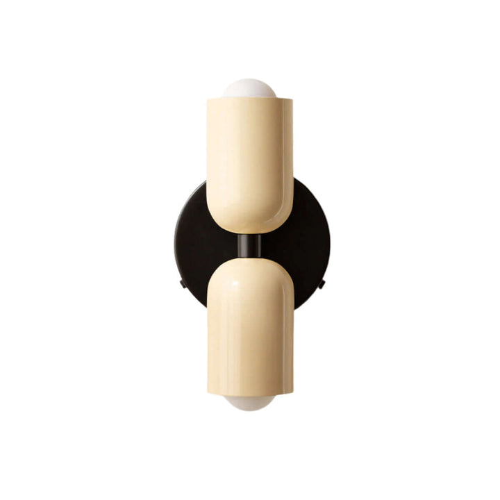 Vintage væglampe med dobbelt hoved i metal