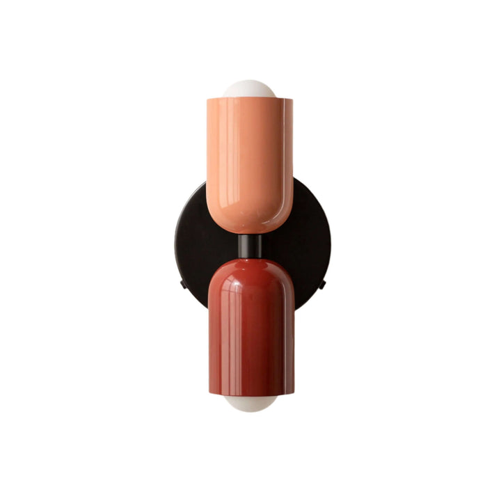 Vintage væglampe med dobbelt hoved i metal