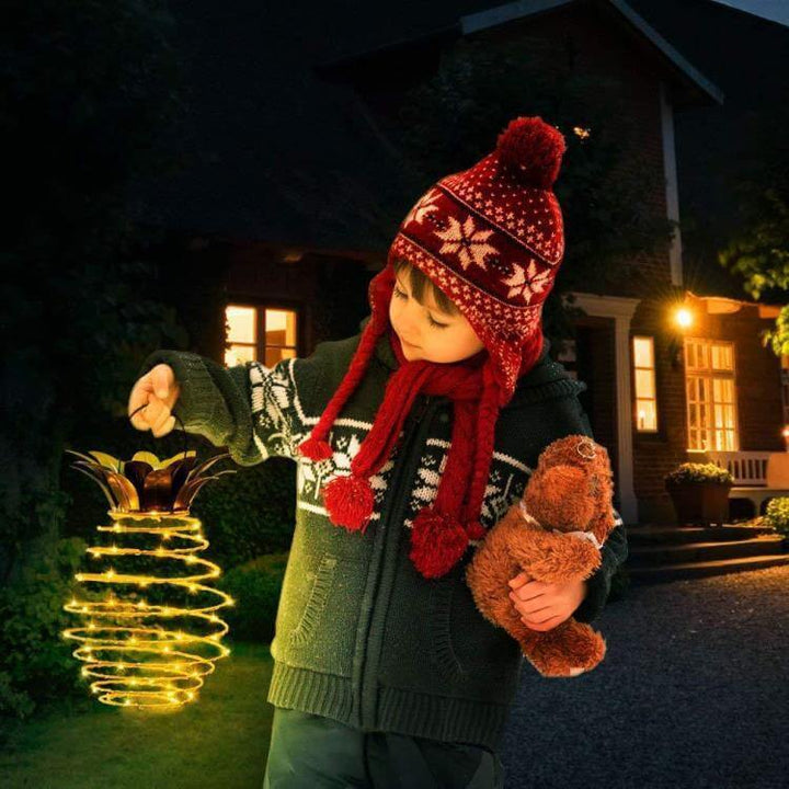 Solar Ananas Havelampe 28cm Udendørs Dekolampe