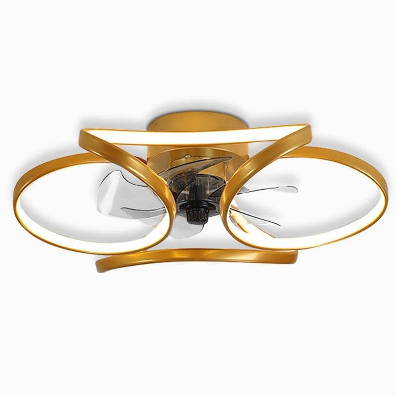 Moderne LED Loftsventilator med Blomsterdesign