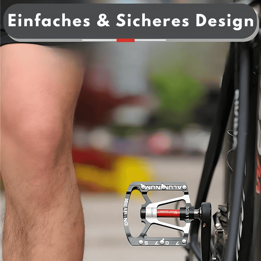 Letmetal cykelpedaler med skridsikkert greb
