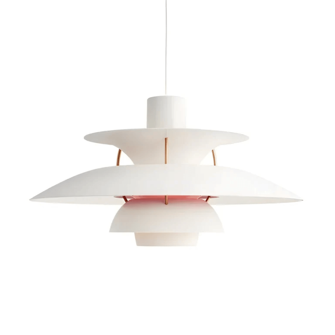 Moderne farverig LED pendellampe i metal