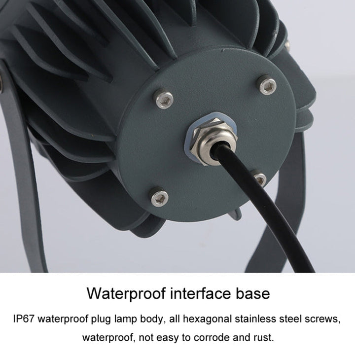 10W LED udendørs floodlight, vandtæt, COB-lampe, robust aluminiumskonstruktion, IP65, havebelysning