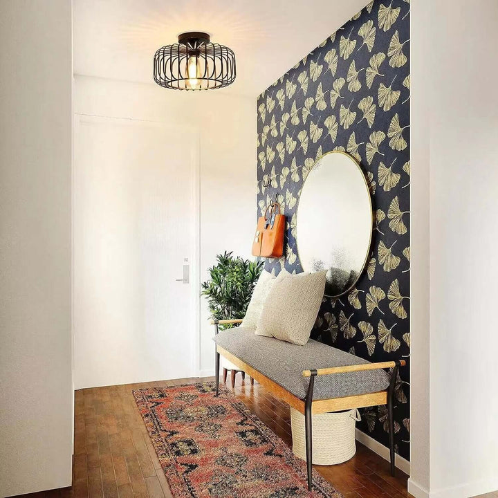 Loft Dekoration Metall Fågelbur Loft Industrielle Deckenleuchte