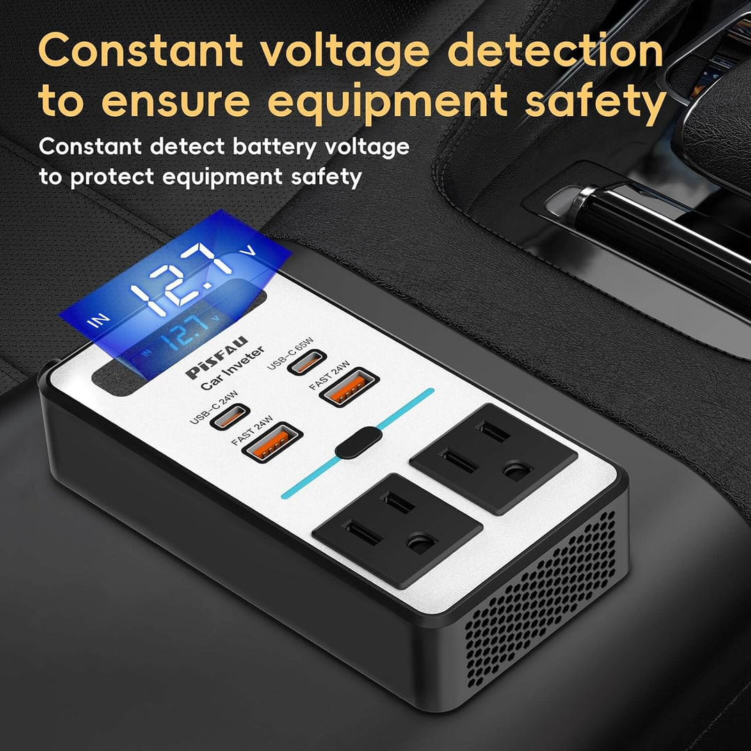 200W Bilinverter 12V til 220V AC med USB