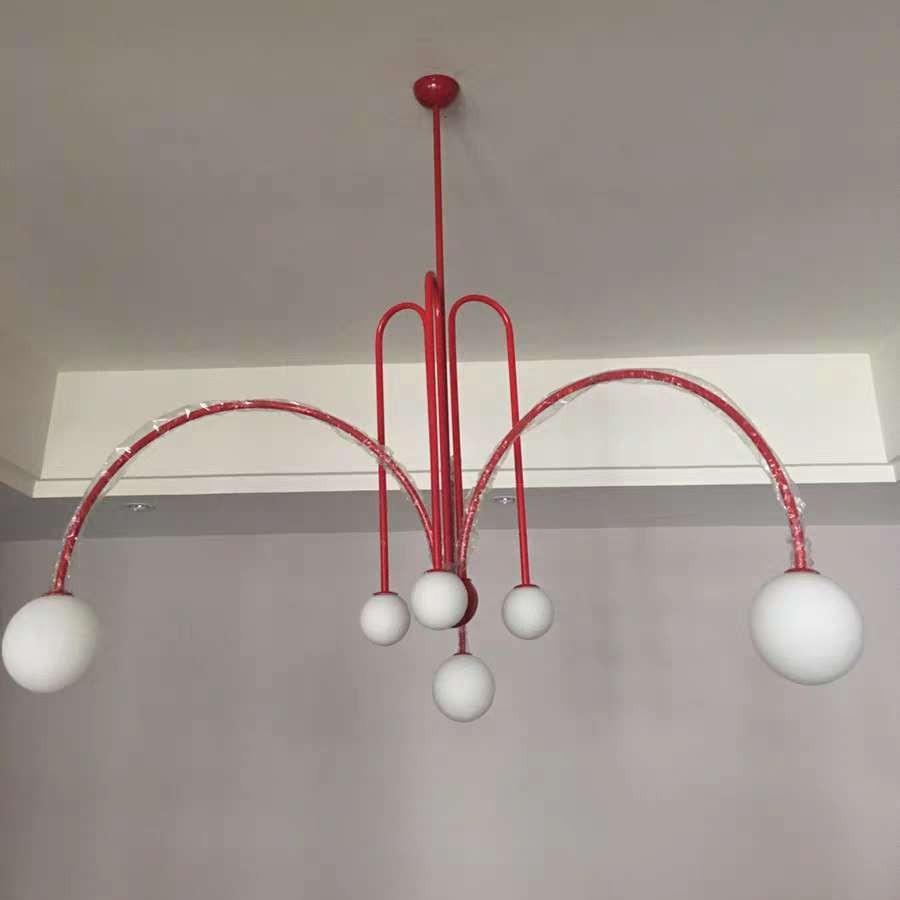 Elegant Glas & Metal Pendel Lampe