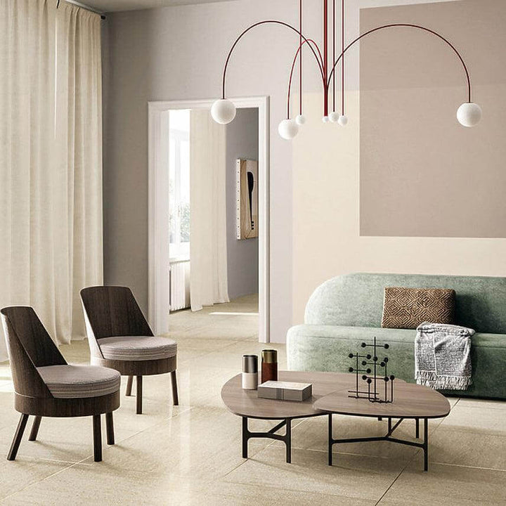 Elegant Glas & Metal Pendel Lampe