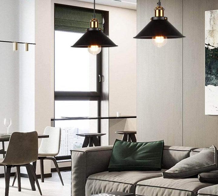 Vintage Kogle Pendellampe Messing