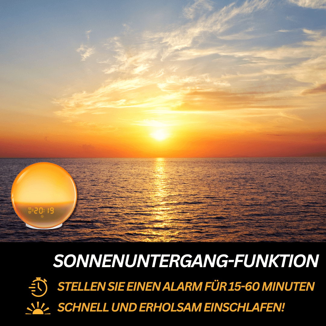 Lyst vækkeur med radio & naturlyde - GlowRise