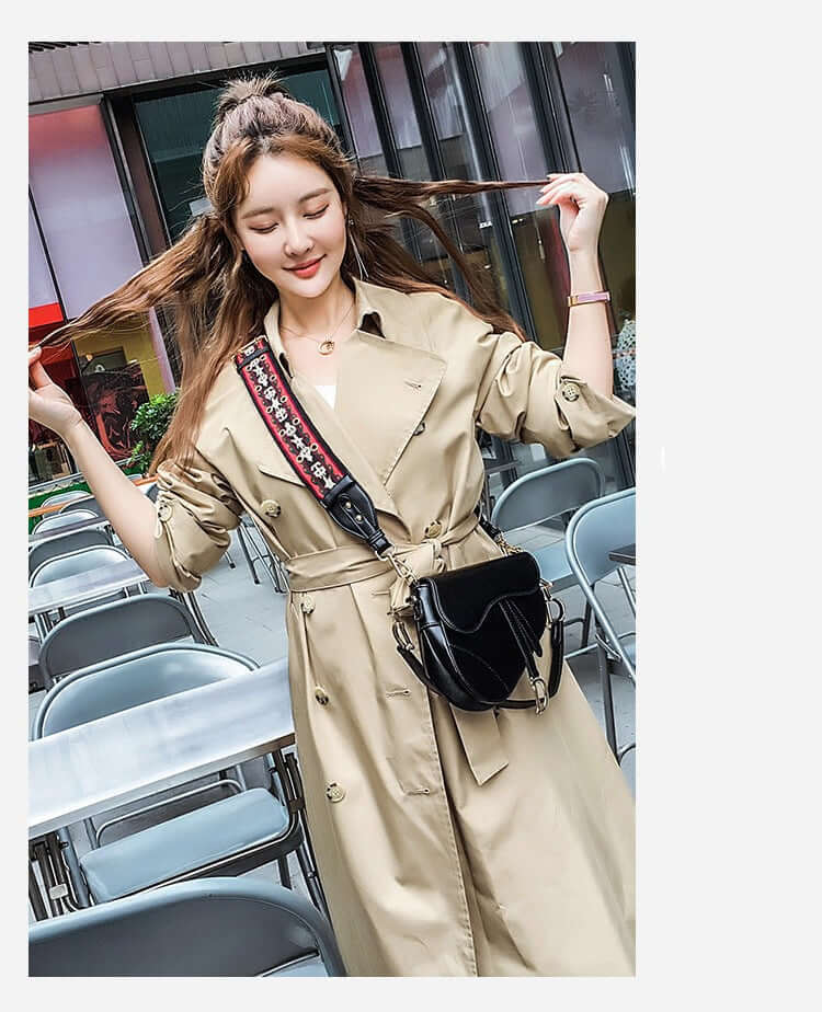 Elegant dame sadeltaske i PU-læder