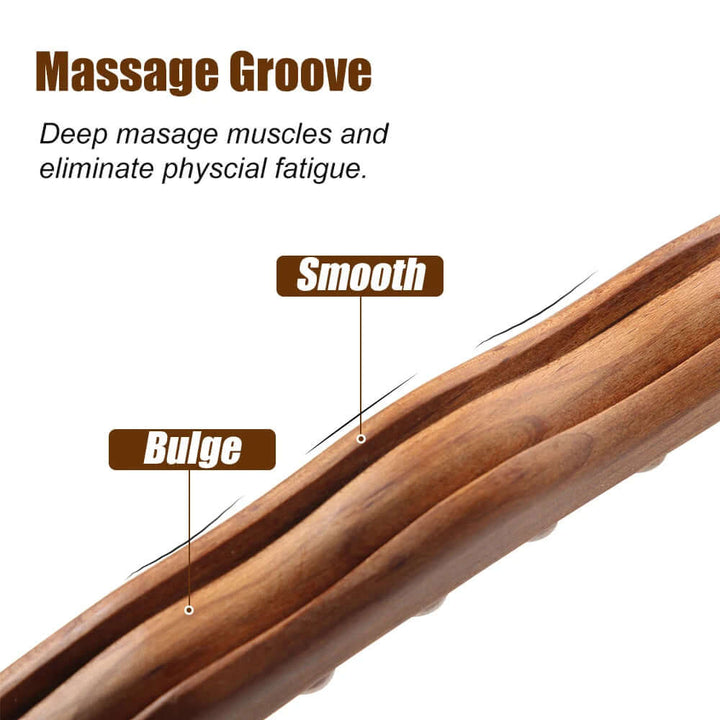 Træ Gua Sha Massagestav 60 cm - Dyb Afslapning