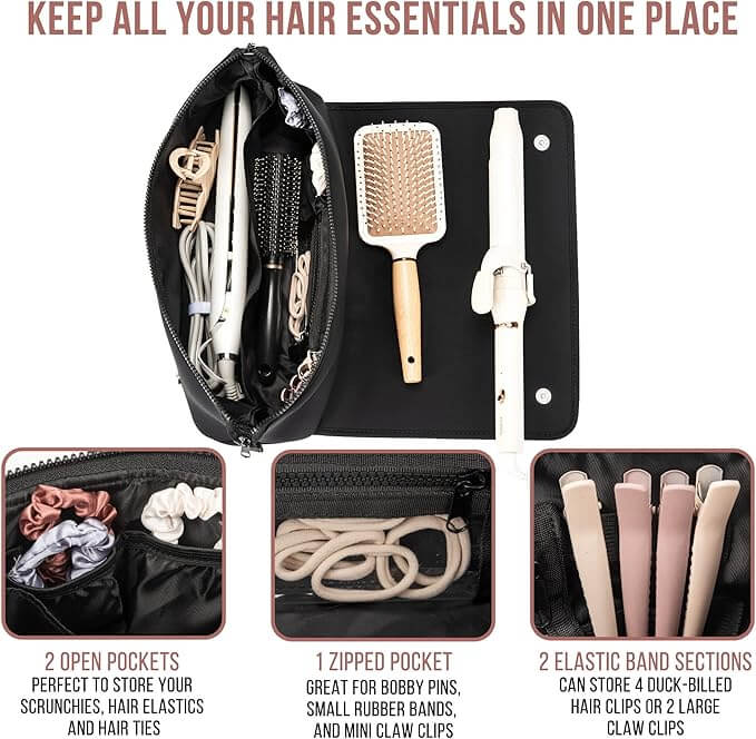 Varmebestandig Stylingmåtte & Rejsetaske 2-i-1