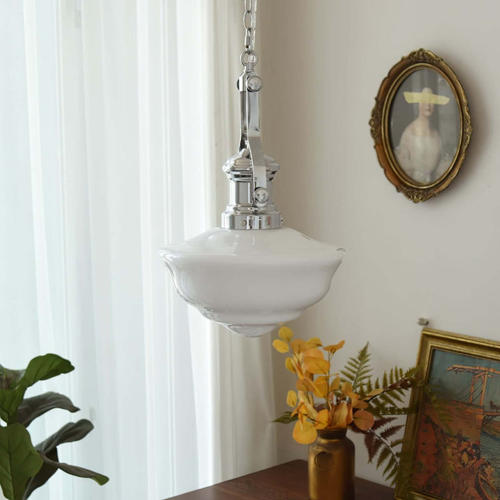 Elegant Pendel Lys i Glas & Metal