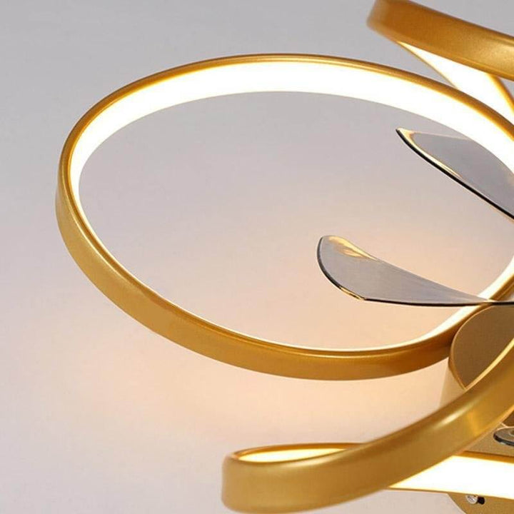 Moderne LED Loftsventilator med Blomsterdesign