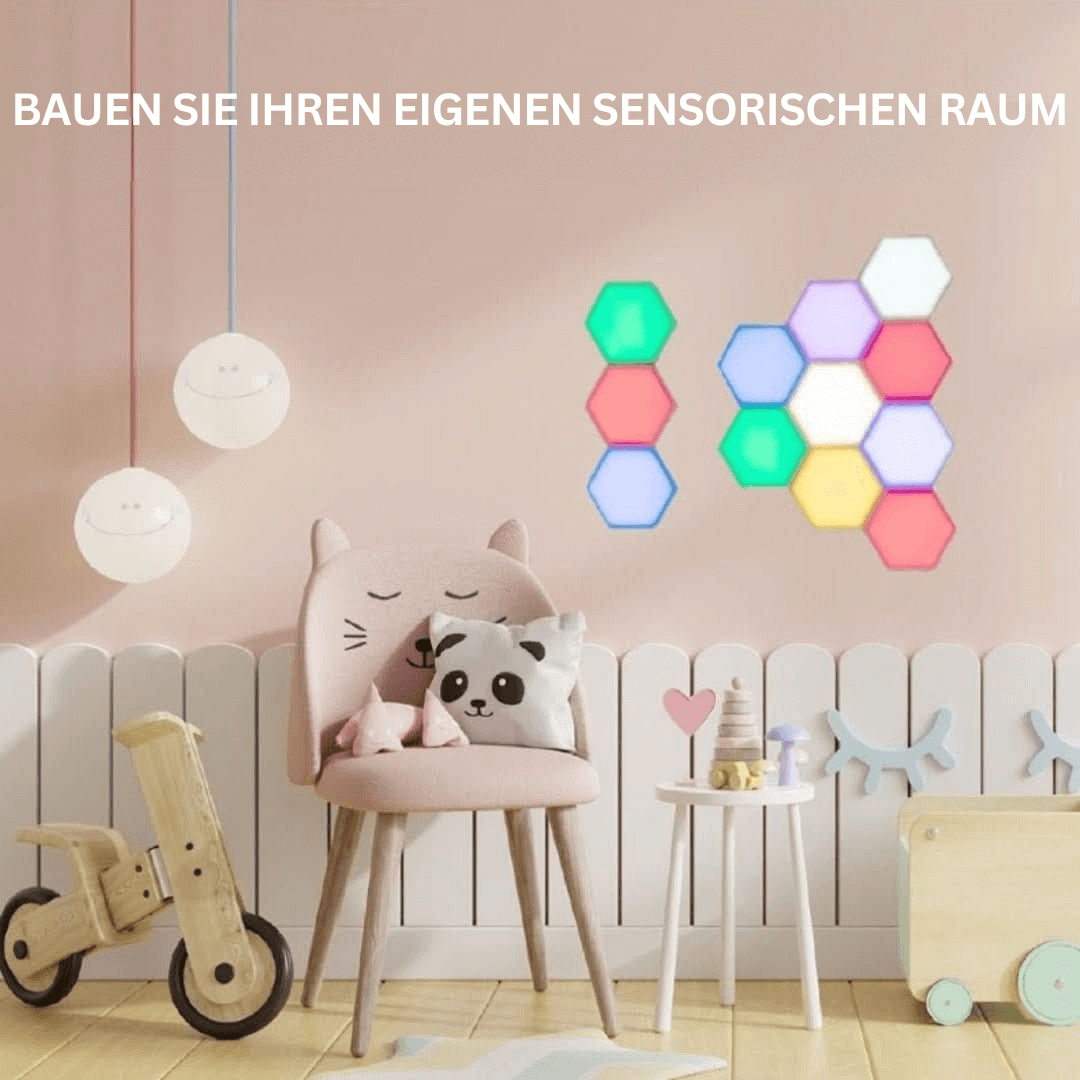 Interaktiv sekskantet LED vægbelysning