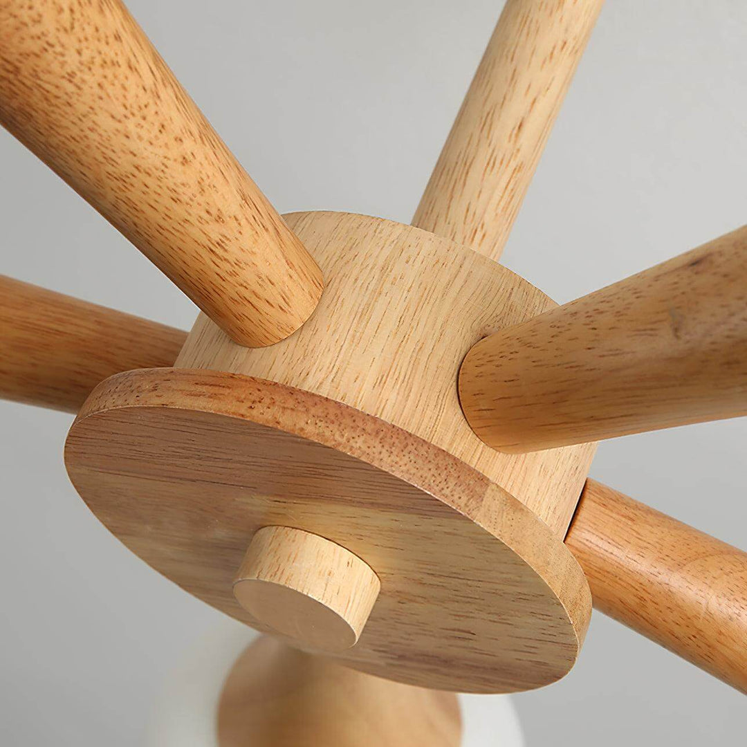 Træ lysekrone loftslampe med 3-5 hoveder