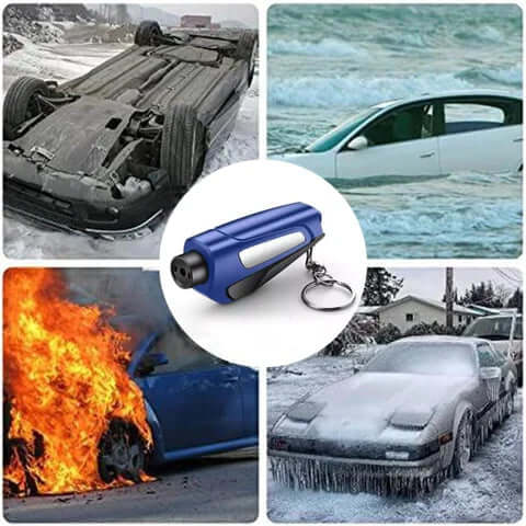 Bilsikkerhedshammer og Seleskærer til nødsituationer