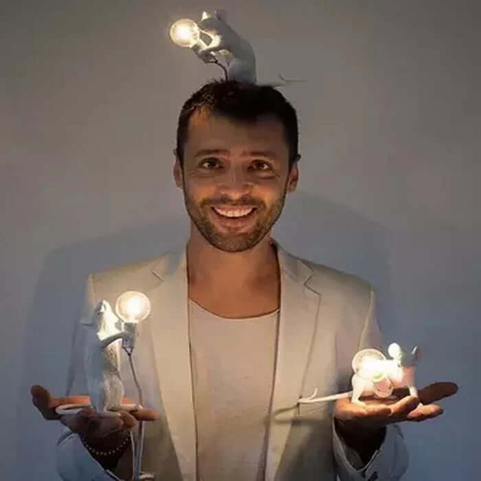 Dekorativ Muse Bordlampe