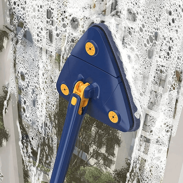 Trekantet moppe med teleskophåndtag til nem hjørnerengøring