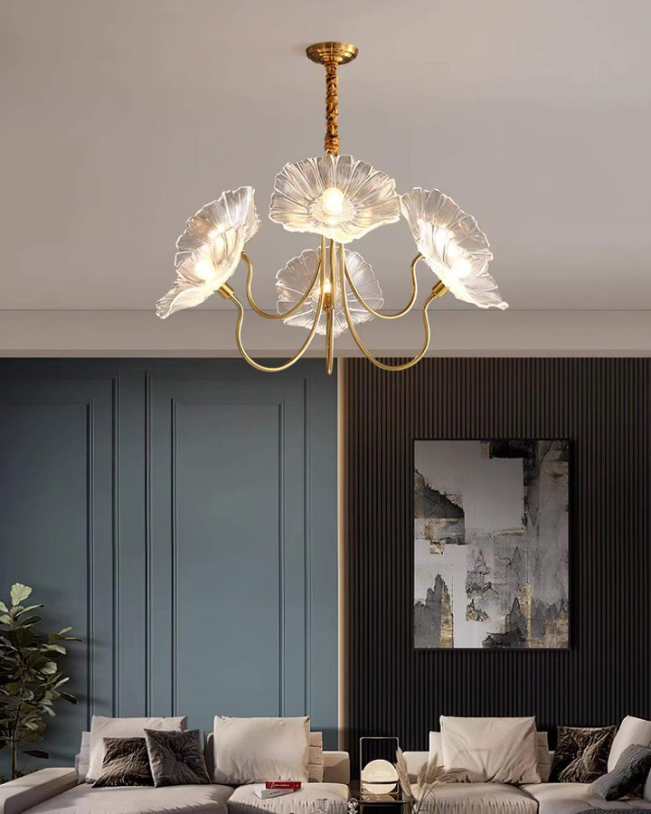 Blomsterkrone Lysekrone i Mælkeglas