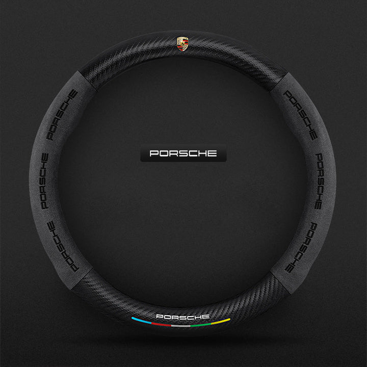 "3D-geprägter Lenkradbezug aus Leder, rutschfest, universelle Passform, luxuriöser Look, atmungsaktiv, sicherer Griff"