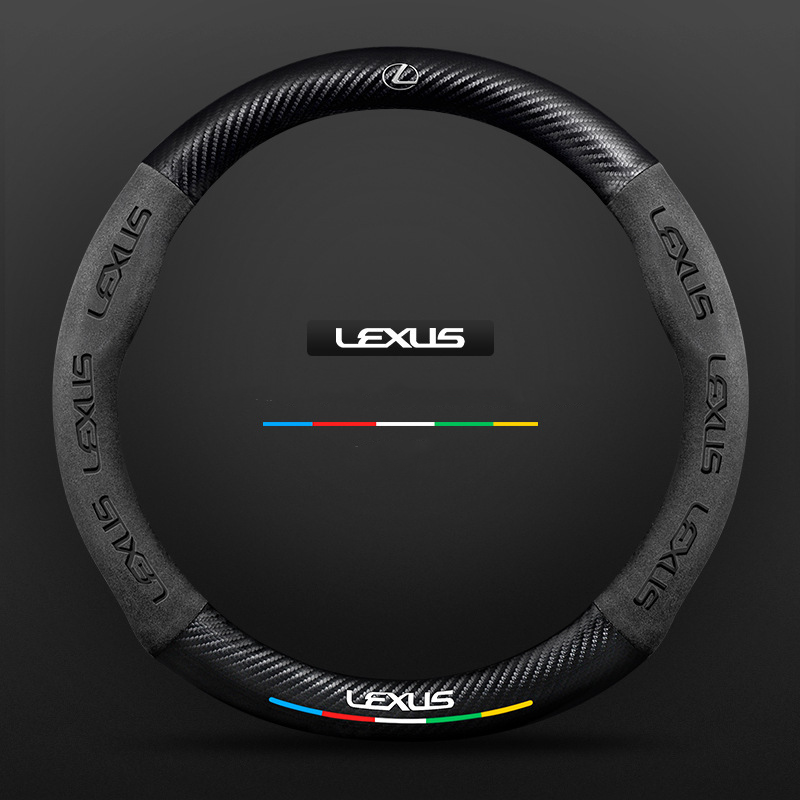 "3D-geprägter Lenkradbezug aus Leder, rutschfest, universelle Passform, luxuriöser Look, atmungsaktiv, sicherer Griff"