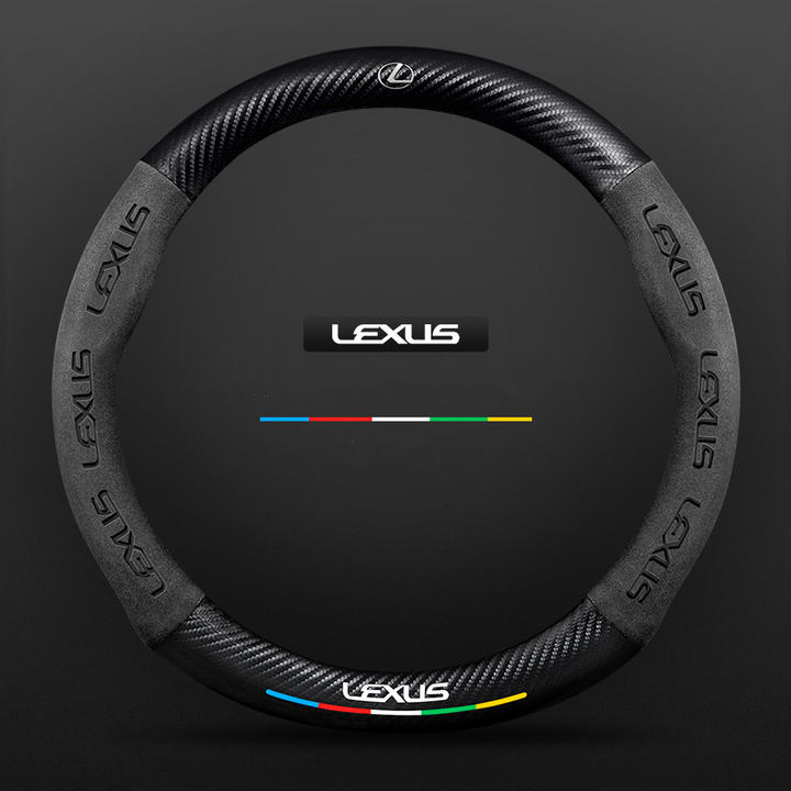 "3D-geprägter Lenkradbezug aus Leder, rutschfest, universelle Passform, luxuriöser Look, atmungsaktiv, sicherer Griff"