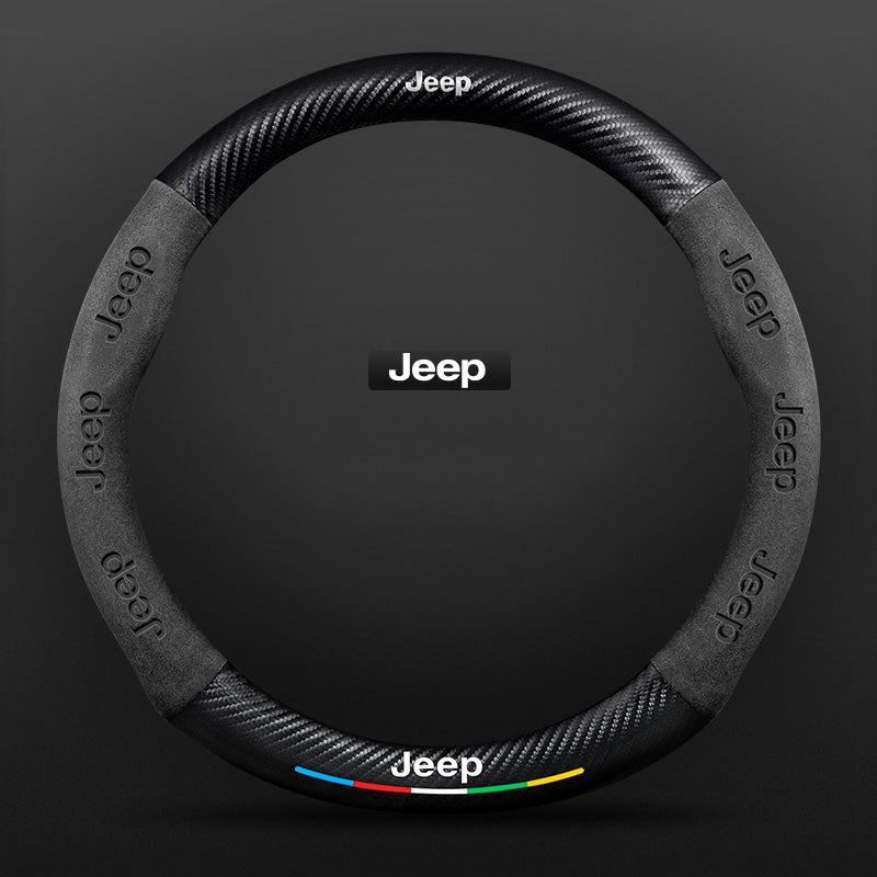 "3D-geprägter Lenkradbezug aus Leder, rutschfest, universelle Passform, luxuriöser Look, atmungsaktiv, sicherer Griff"