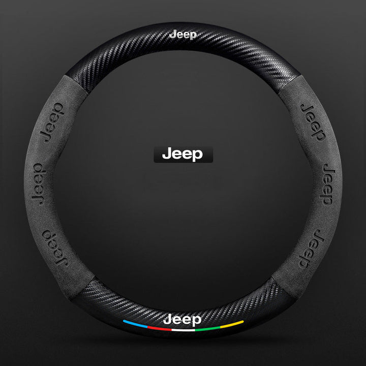 "3D-geprägter Lenkradbezug aus Leder, rutschfest, universelle Passform, luxuriöser Look, atmungsaktiv, sicherer Griff"