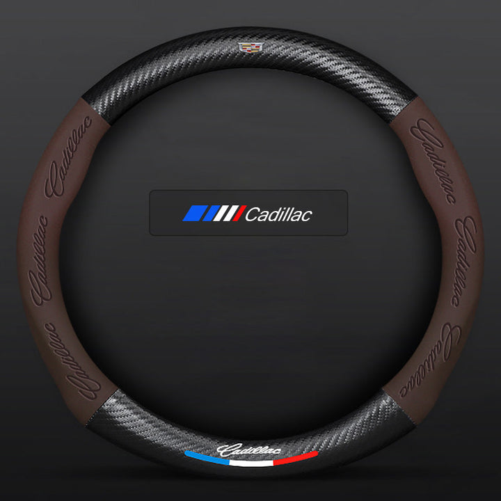 "3D-geprägter Lenkradbezug aus Leder, rutschfest, universelle Passform, luxuriöser Look, atmungsaktiv, sicherer Griff"