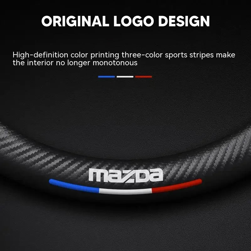 "3D-geprägter Lenkradbezug aus Leder, rutschfest, universelle Passform, luxuriöser Look, atmungsaktiv, sicherer Griff"