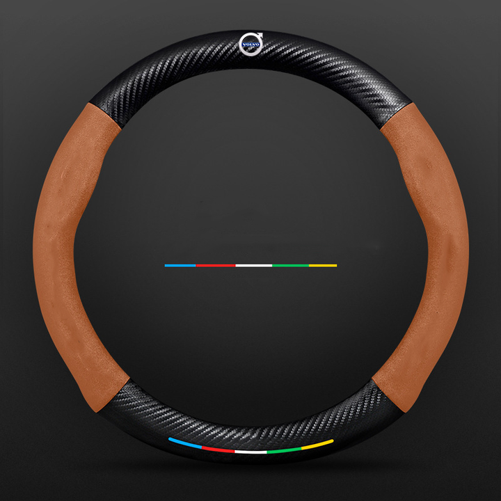 "3D-geprägter Lenkradbezug aus Leder, rutschfest, universelle Passform, luxuriöser Look, atmungsaktiv, sicherer Griff"