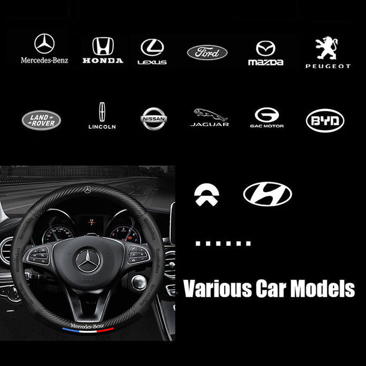 "3D-geprägter Lenkradbezug aus Leder, rutschfest, universelle Passform, luxuriöser Look, atmungsaktiv, sicherer Griff"