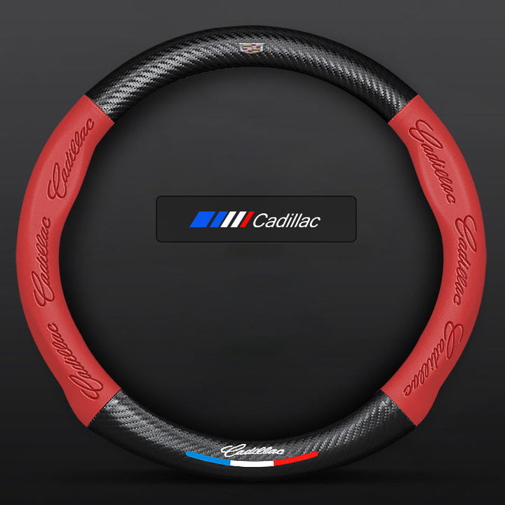 "3D-geprägter Lenkradbezug aus Leder, rutschfest, universelle Passform, luxuriöser Look, atmungsaktiv, sicherer Griff"