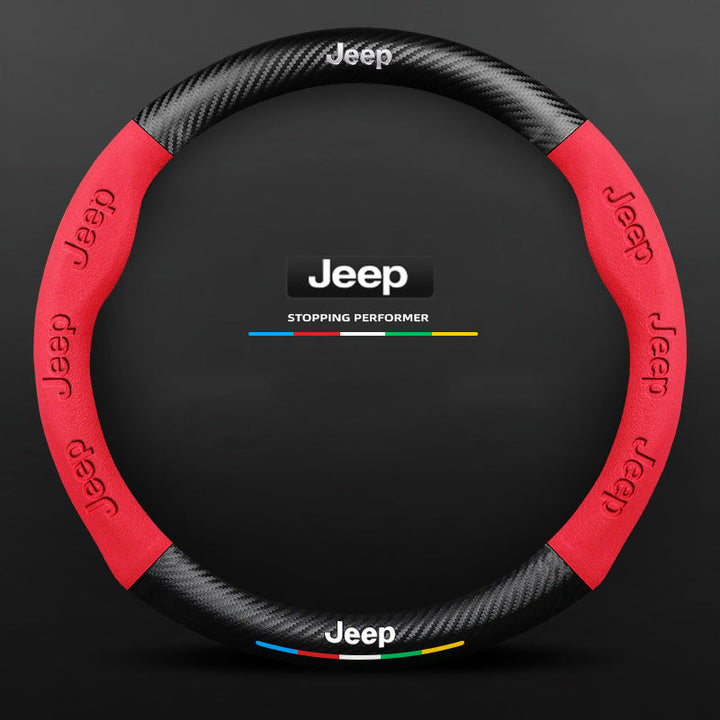 "3D-geprägter Lenkradbezug aus Leder, rutschfest, universelle Passform, luxuriöser Look, atmungsaktiv, sicherer Griff"