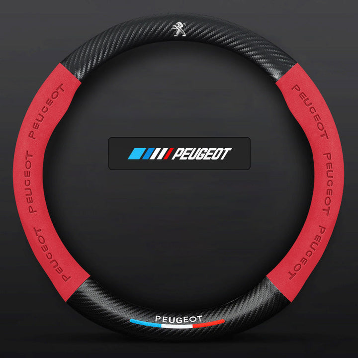 "3D-geprägter Lenkradbezug aus Leder, rutschfest, universelle Passform, luxuriöser Look, atmungsaktiv, sicherer Griff"