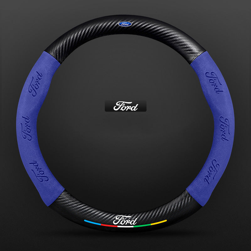 "3D-geprägter Lenkradbezug aus Leder, rutschfest, universelle Passform, luxuriöser Look, atmungsaktiv, sicherer Griff"