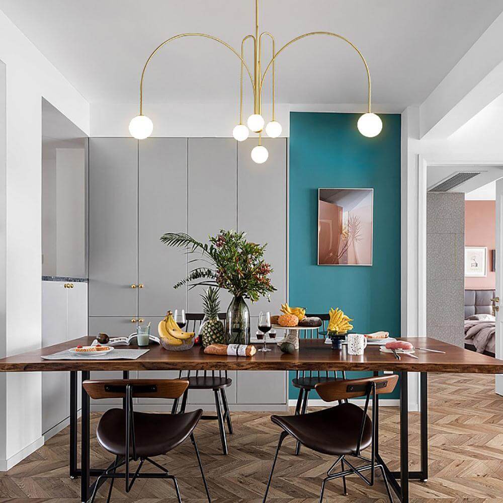 Elegant Glas & Metal Pendel Lampe