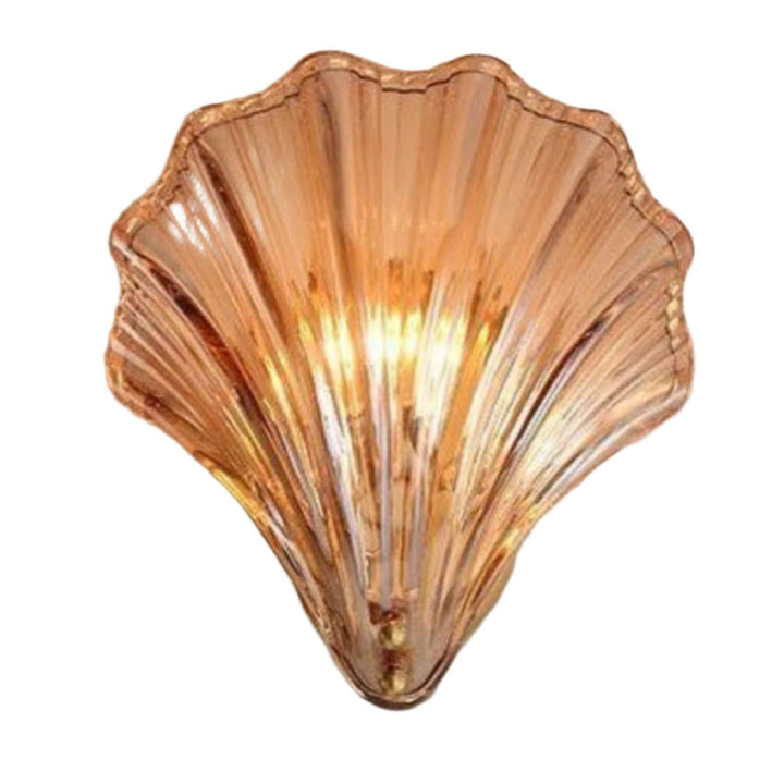 Musling Væglampe i Messing & Glas