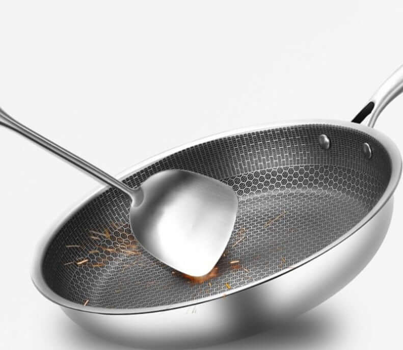 Non-Stick Stegepande 28cm - Rustfrit Stål Induktion - Ridsefast