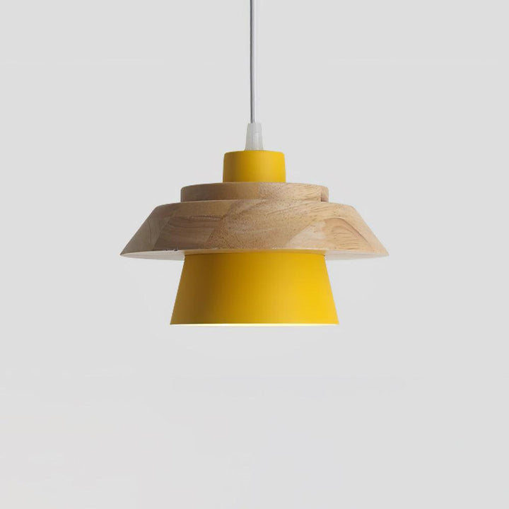 Træ og Sten Pendel Designer Lampe
