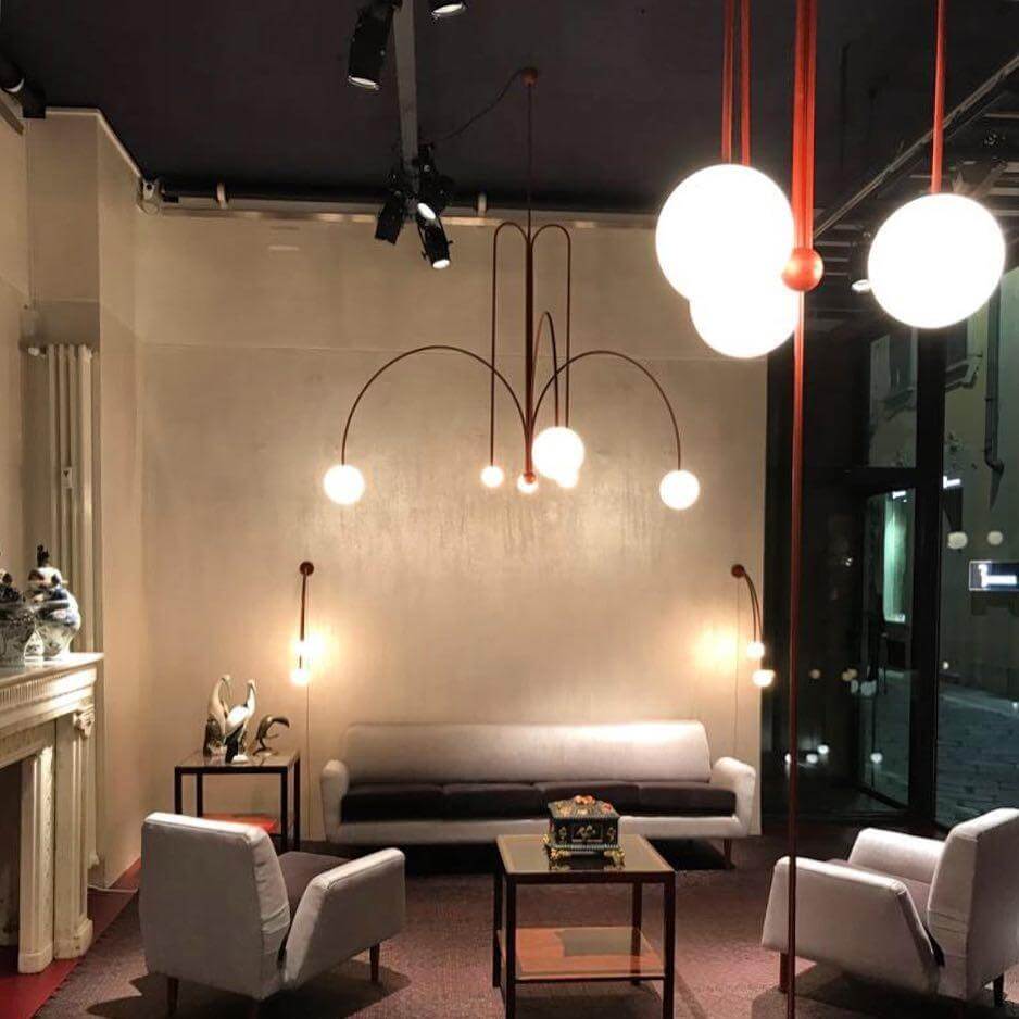 Elegant Glas & Metal Pendel Lampe