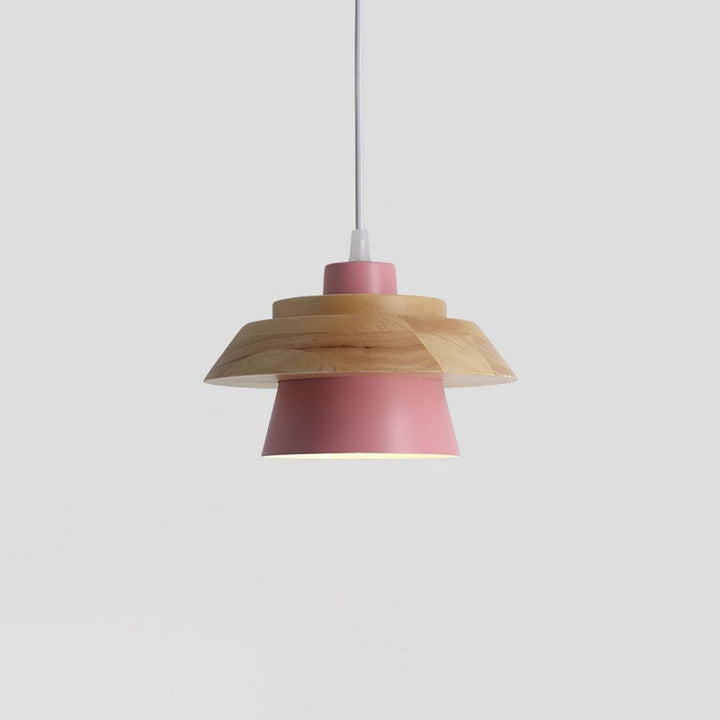 Træ og Sten Pendel Designer Lampe