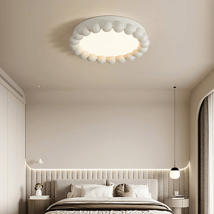 Moderne loftslampe i harpiks og akryl