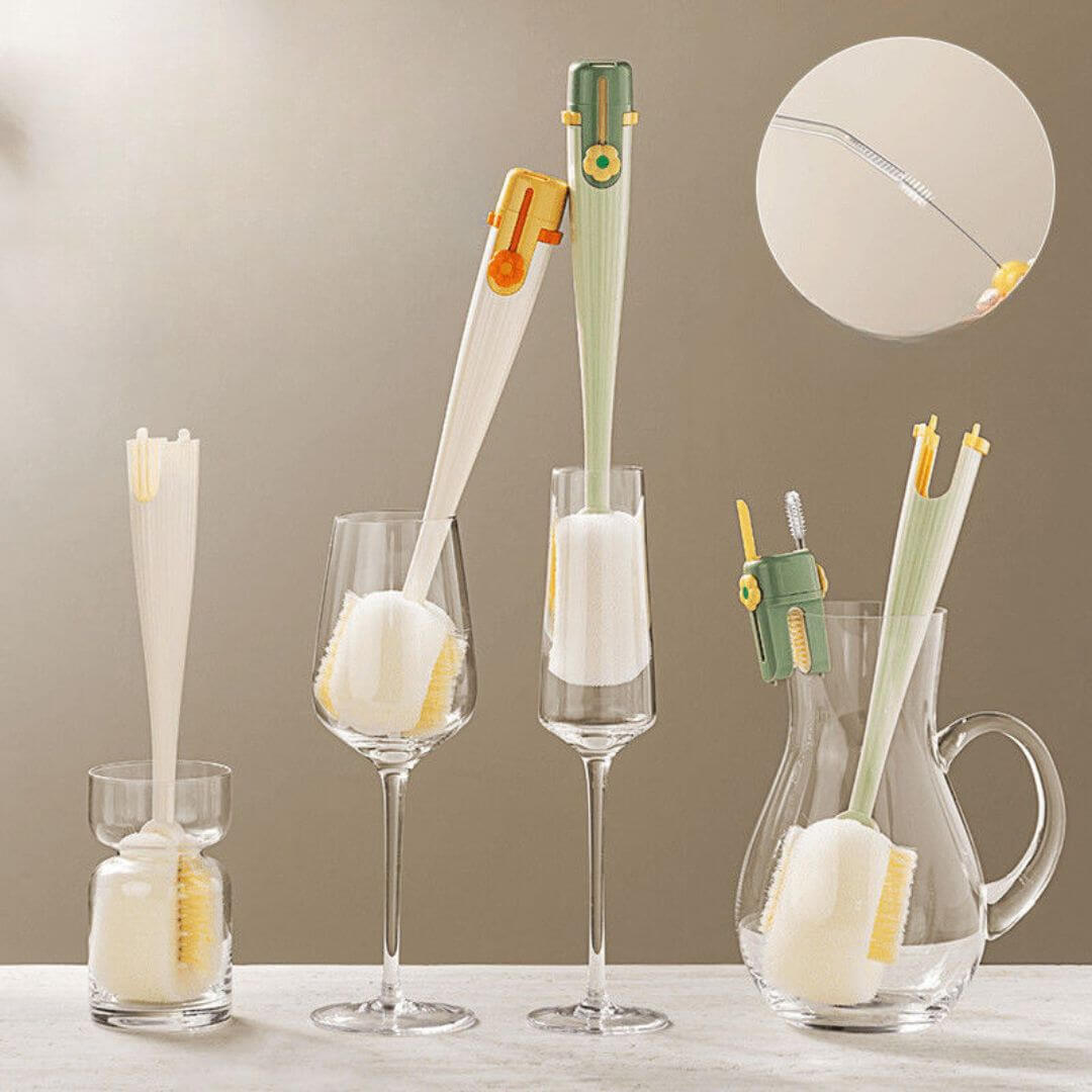 5-delt flaskerengøringssæt - Effektivt og Hygiejnisk