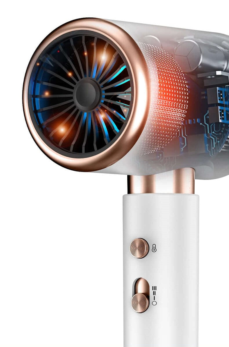 Hårtørrer med kold og varm luft